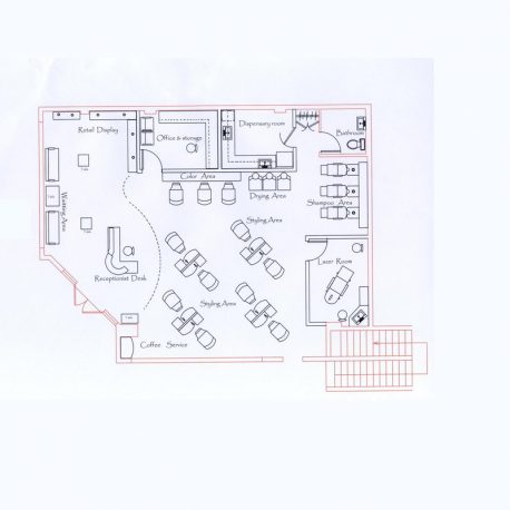 Daria Jade Salon Floor Plan